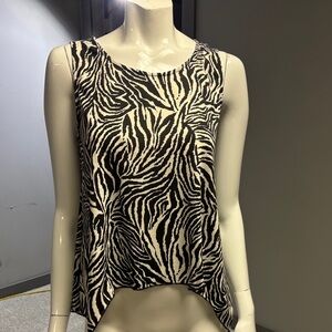 Stylish Zebra Print Tank Top - Never worn